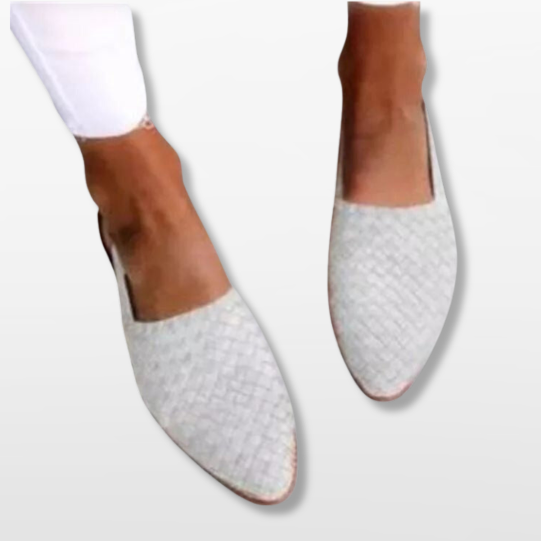 Mules Femme Élégantes Tressées à Bout Pointu