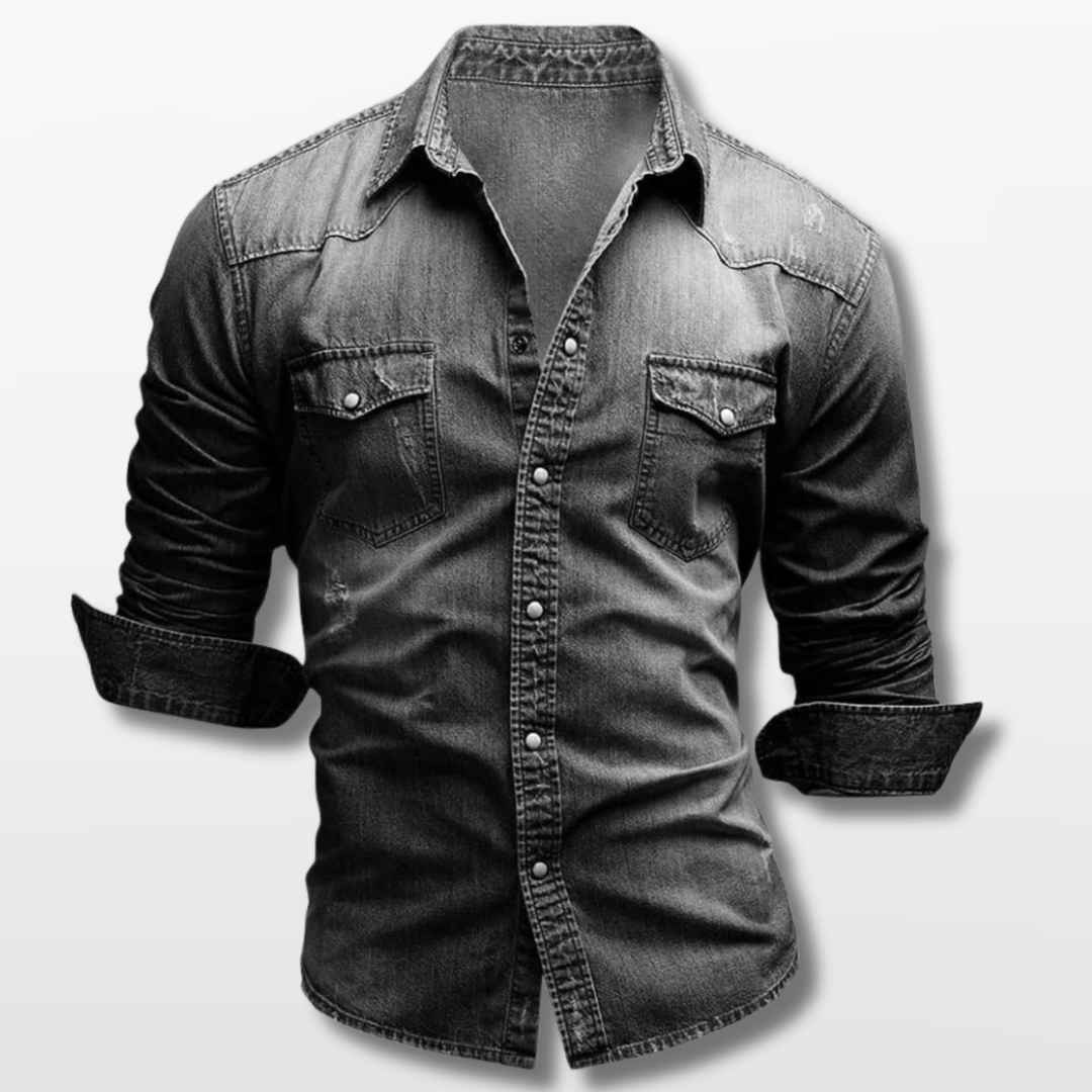Chemise Homme en Denim Coupe Ajustée