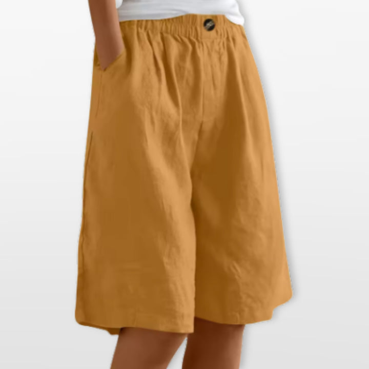 Short Ample Taille Élastique Femme