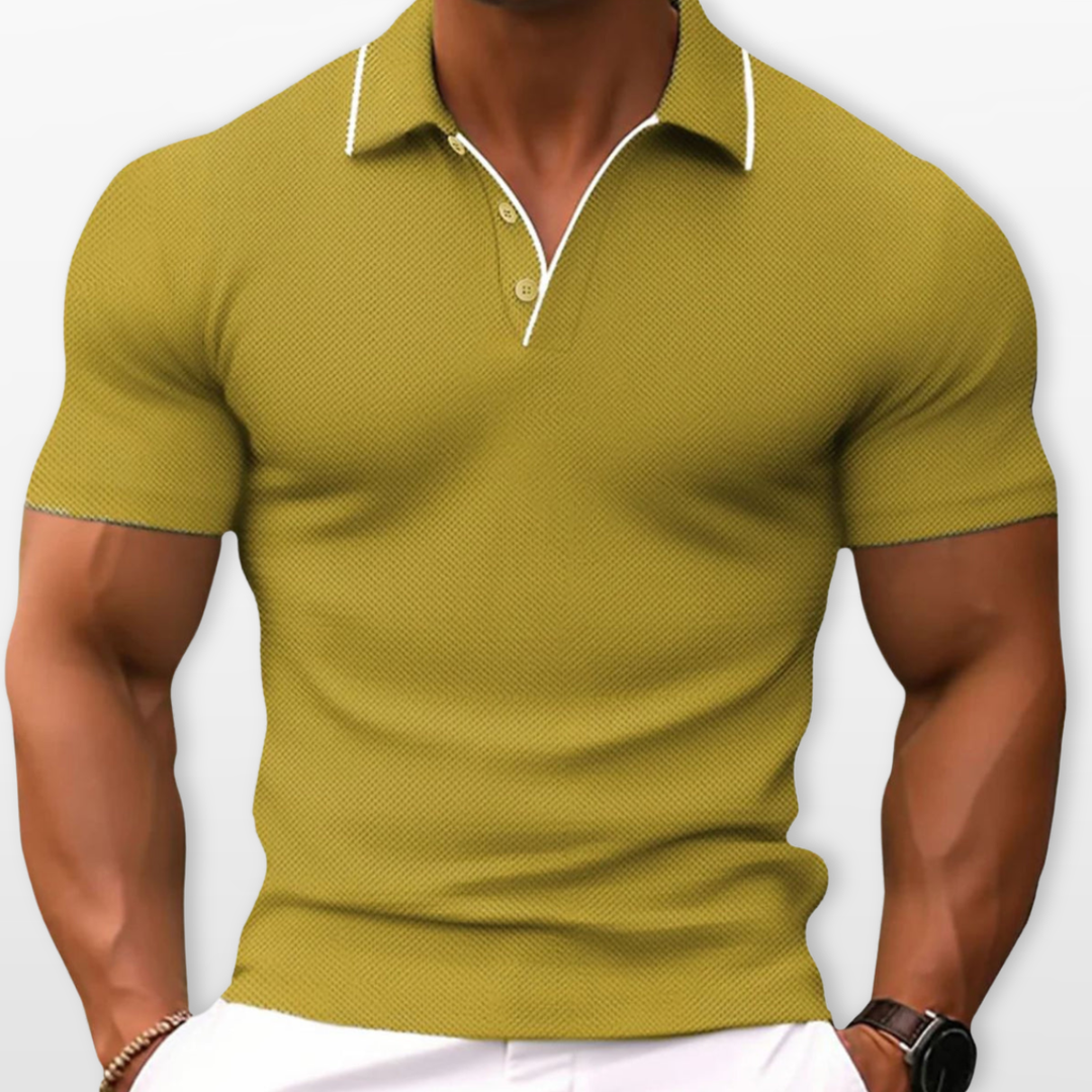 Polo Homme Coupe Ajustée Texturé Moderne