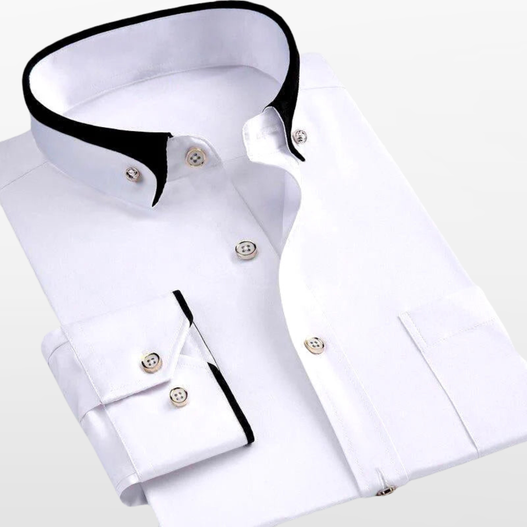 Chemise Ajustée Homme Col Contrasté