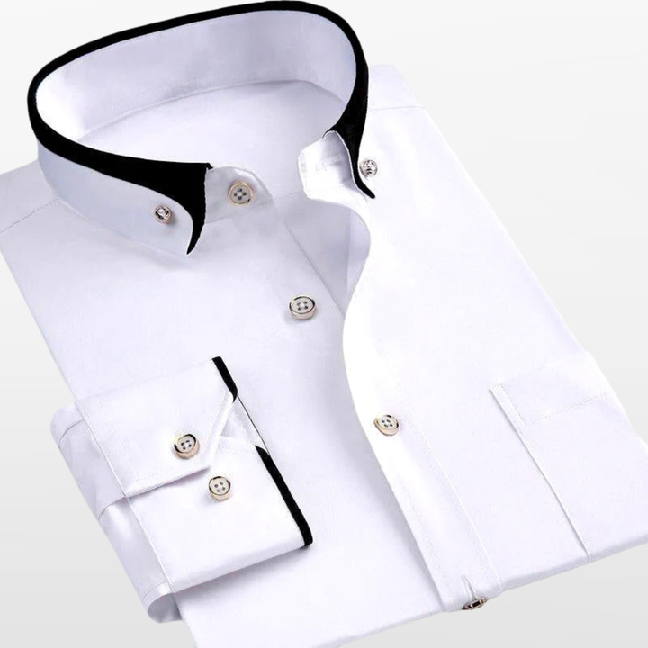 Chemise Ajustée Homme Col Contrasté