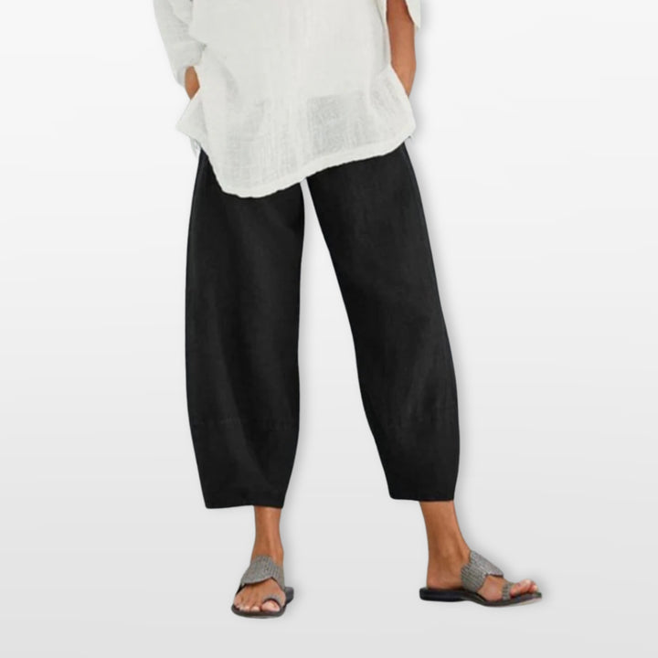 Pantalon Court Large Décontracté Femme