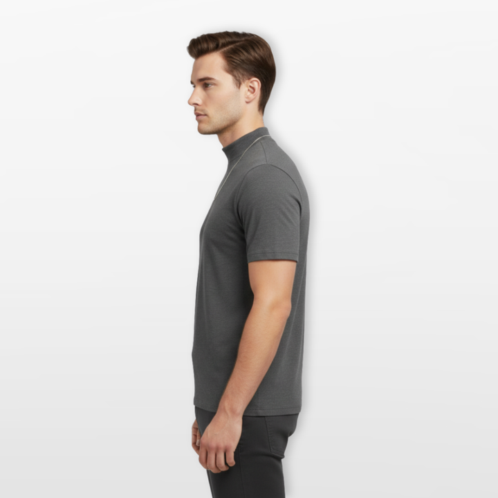 T Shirt Homme Col Montant Ajusté