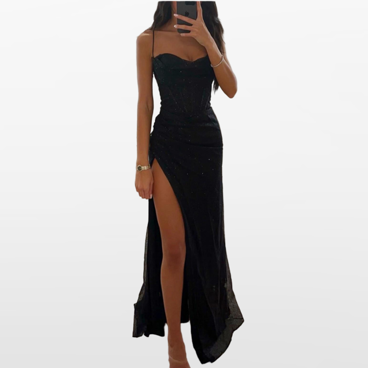 Robe Longue Fendue Dos Nu Femme