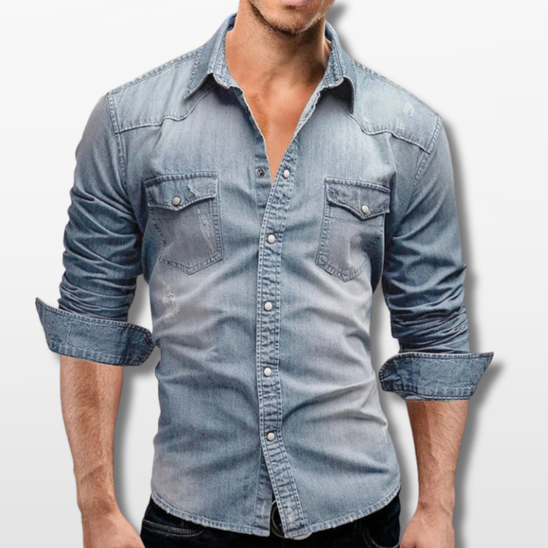 Chemise Homme en Denim Coupe Ajustée