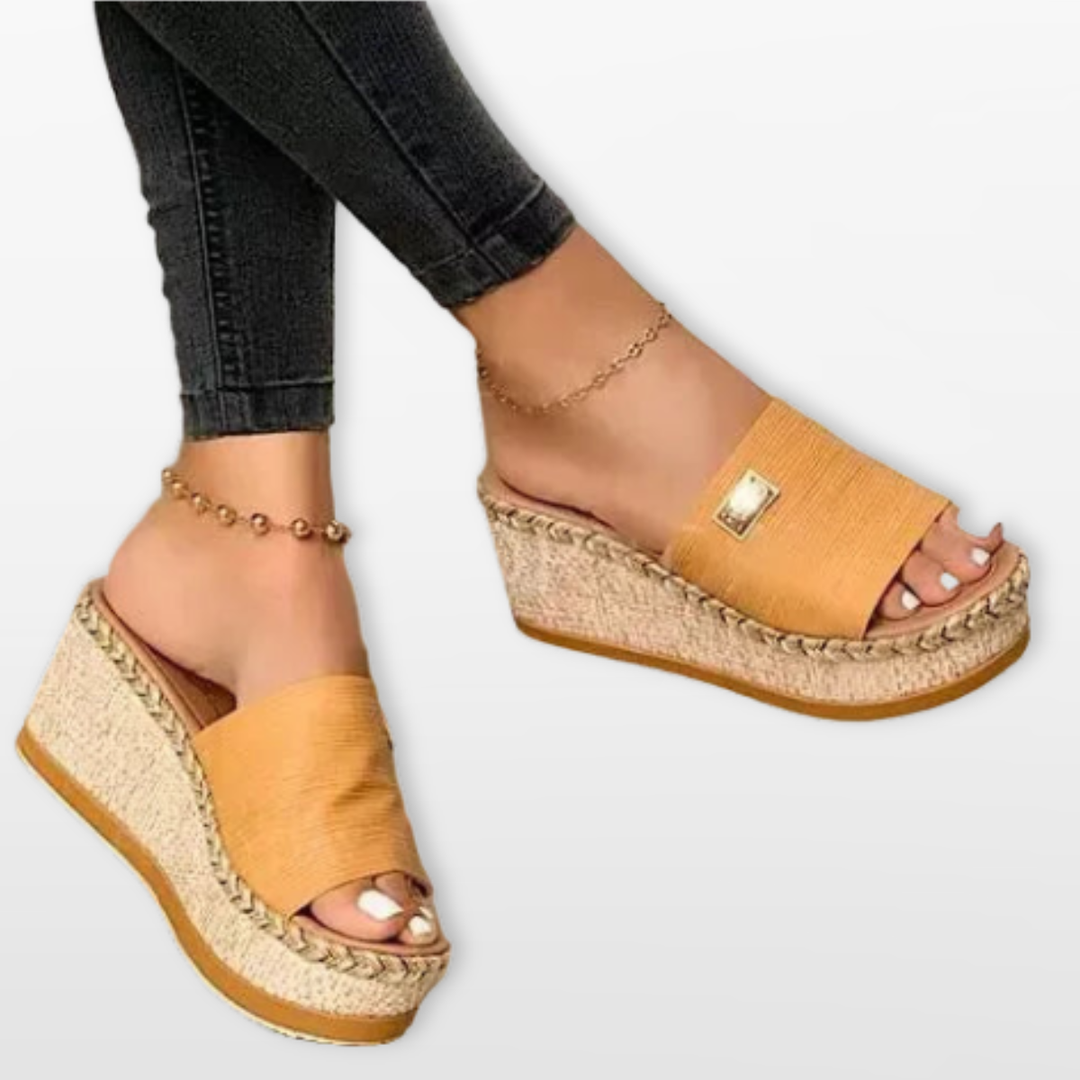 Sandales Femme Compensées Plateforme Espadrille Mule