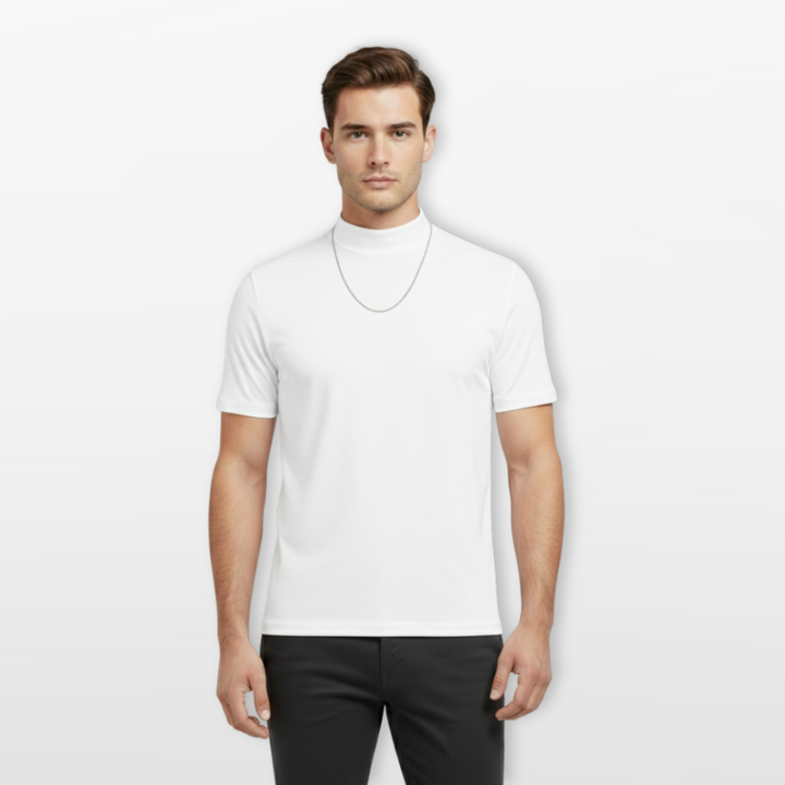 T Shirt Homme Col Montant Ajusté