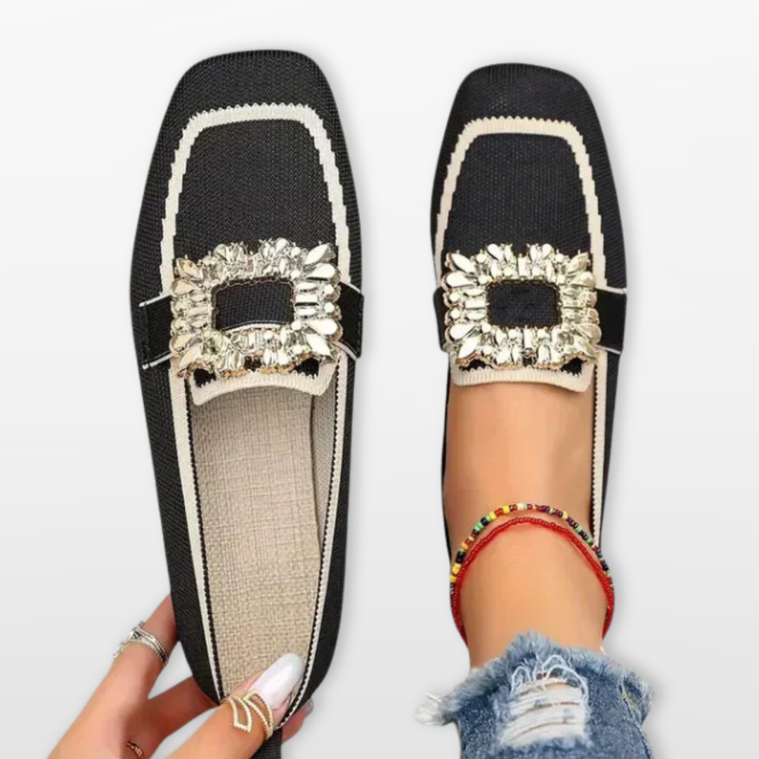 Mocassins Femme Slip On Bout Carré
