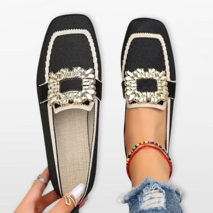 Mocassins Femme Slip On Bout Carré