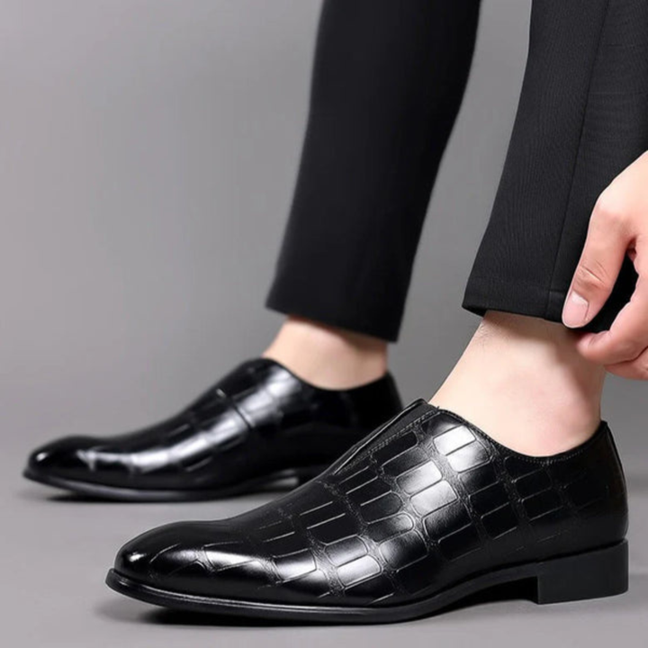 Chaussures formelles texturées sans lacets homme