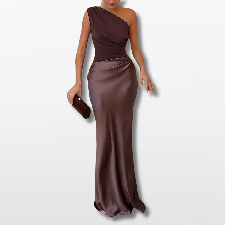 Robe Maxi Élégante Femme à Une Épaule
