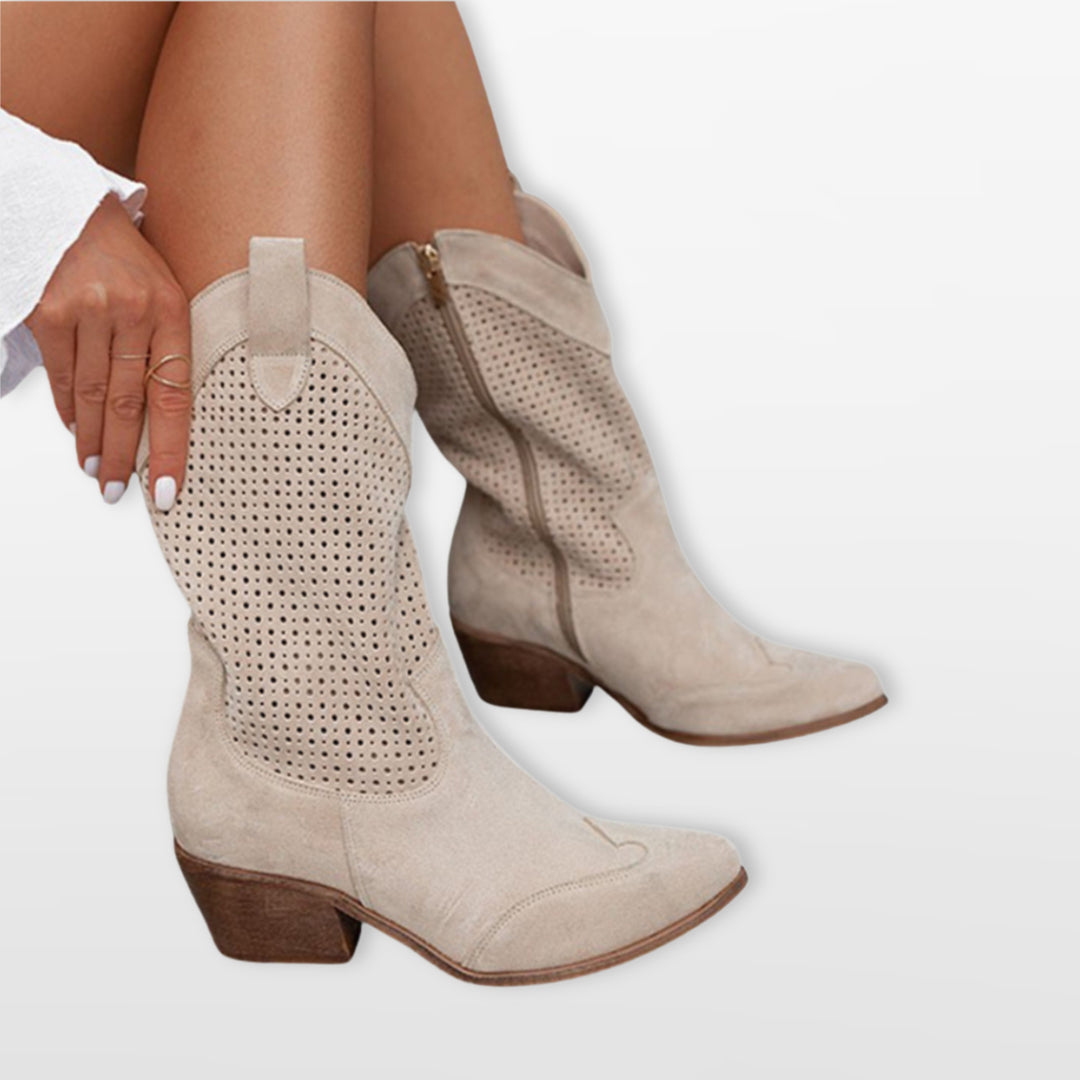 Bottes Western Femme Perforées