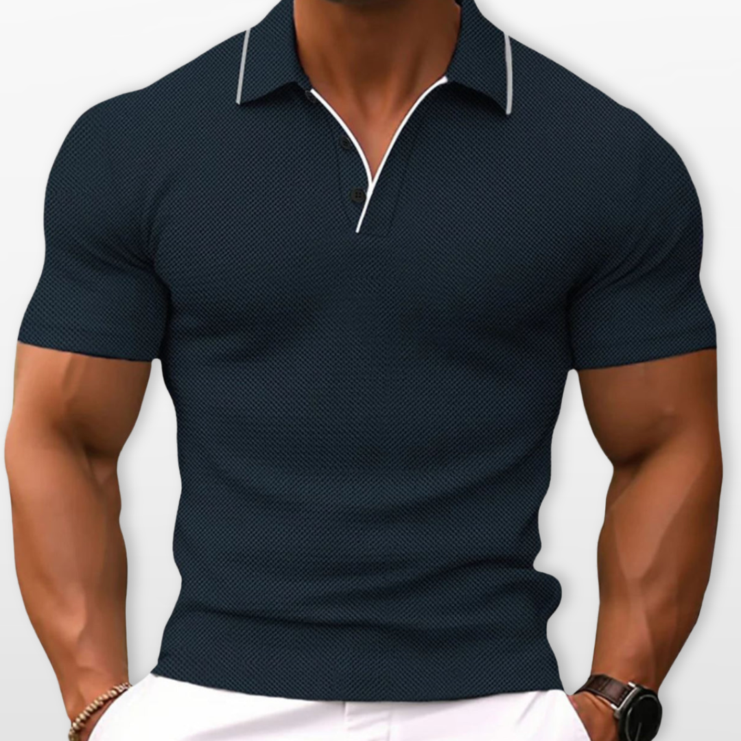 Polo Homme Coupe Ajustée Texturé Moderne