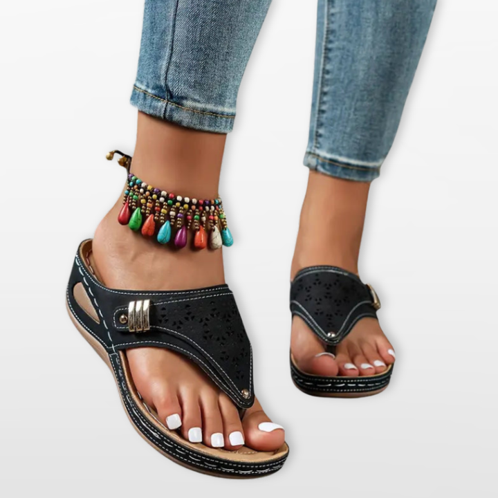Sandales Femme Confort Orthopédique Semelle Soutien
