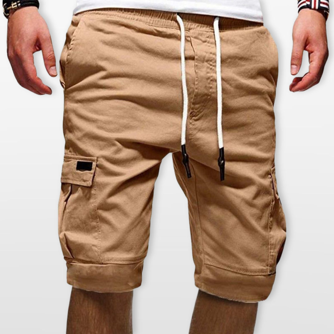 Short Cargo Homme Cordon Poches Utilitaires