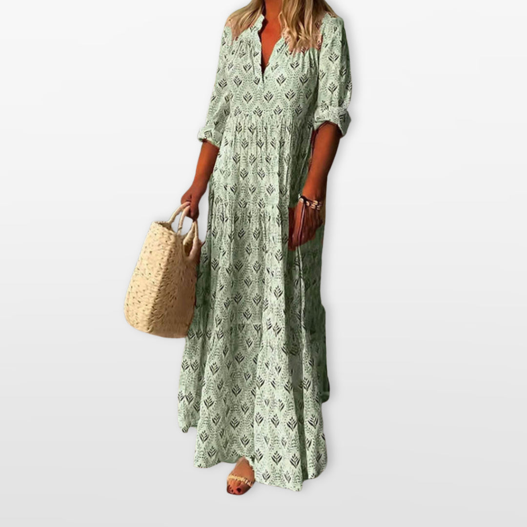 Robe Longue Imprimée Fluide Femme