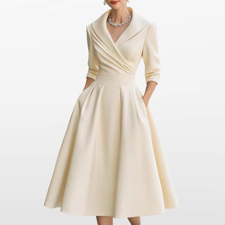Robe Midi Femme Avec Taille Marquée