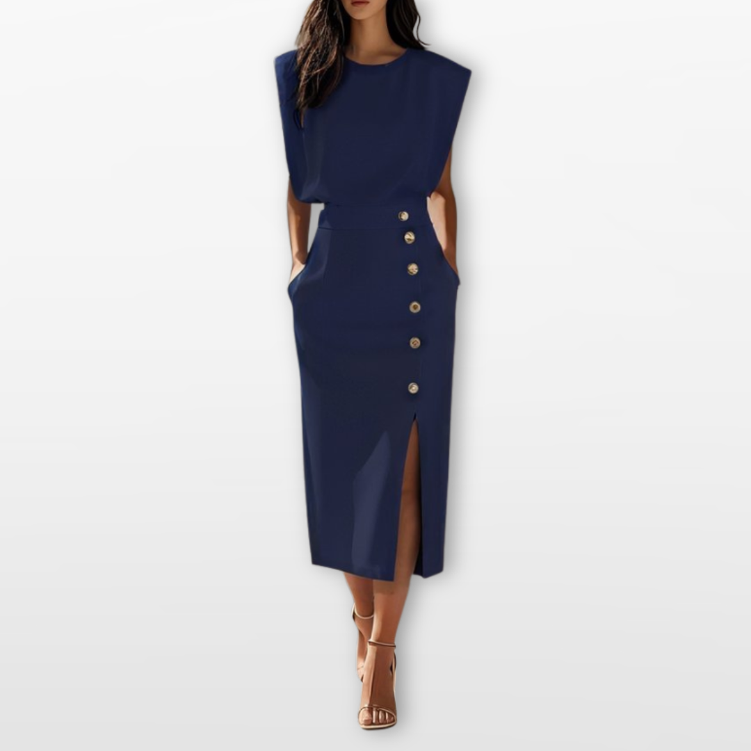 Robe Midi Femme Coupe Structurée