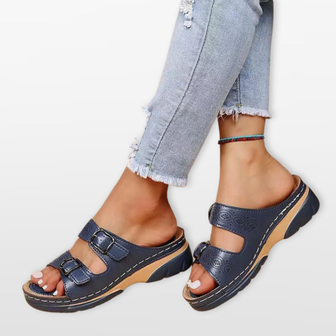 Sandales Plateforme À Boucles Confort Femme