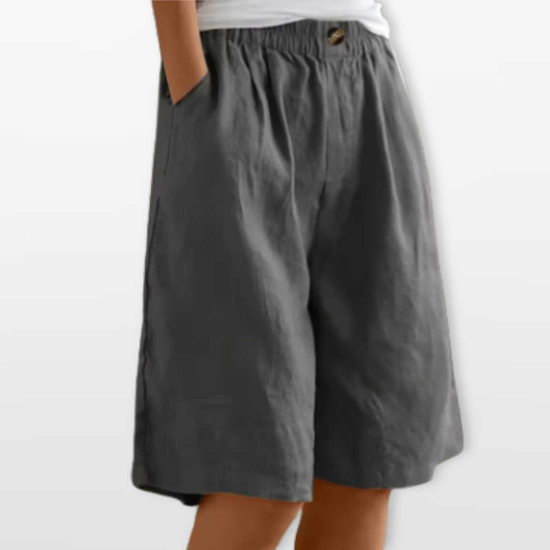Short Ample Taille Élastique Femme
