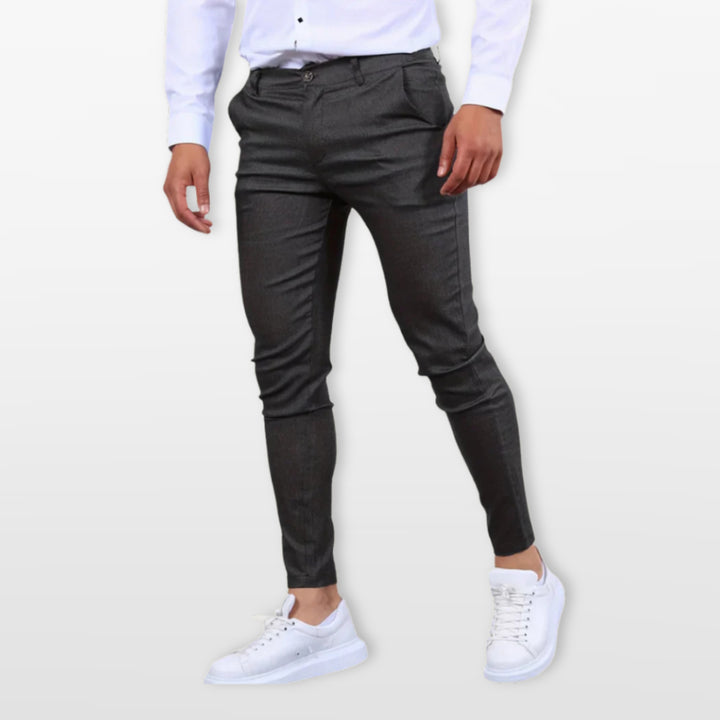 Pantalon Homme Slim Élégant Ajusté Moderne
