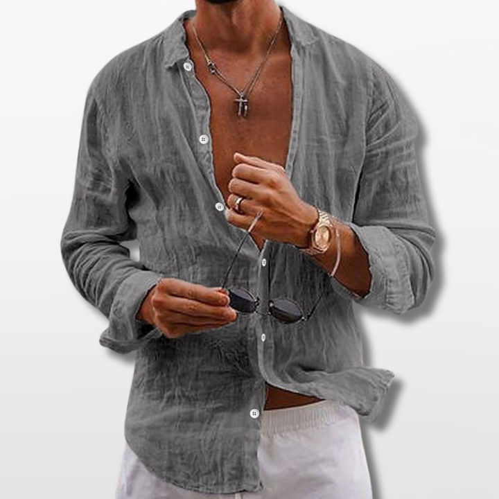 Chemise Homme en Lin Coupe Casual