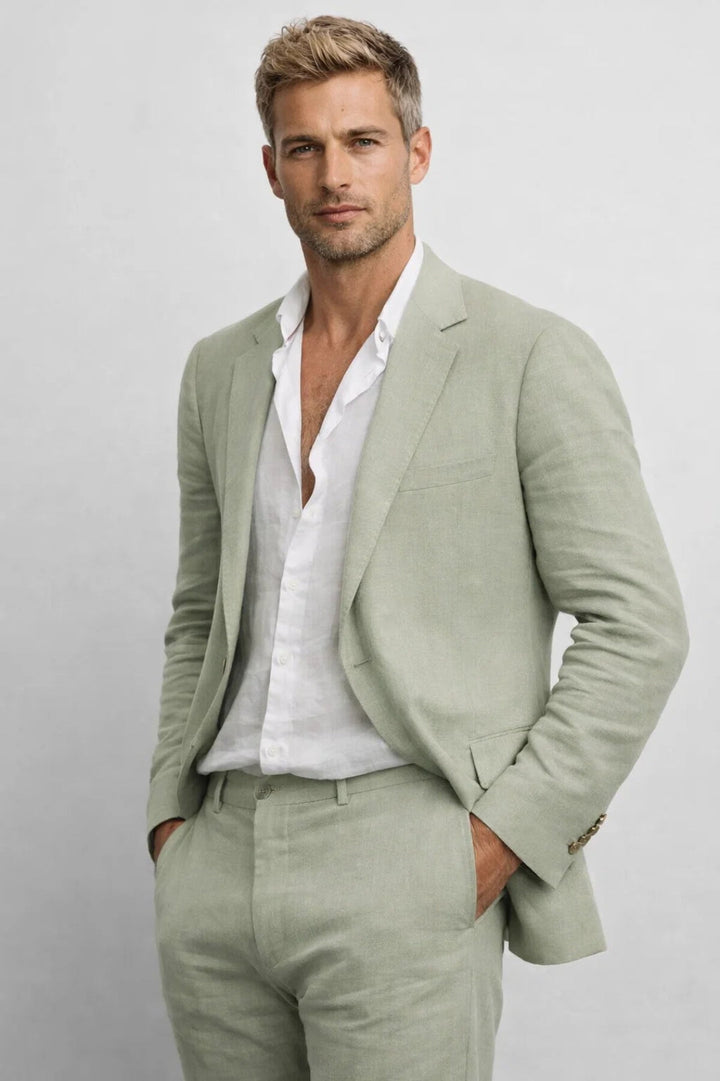 Costume Ajusté Élégant Homme