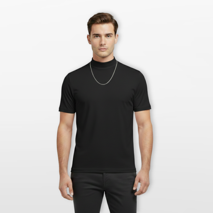 T Shirt Homme Col Montant Ajusté