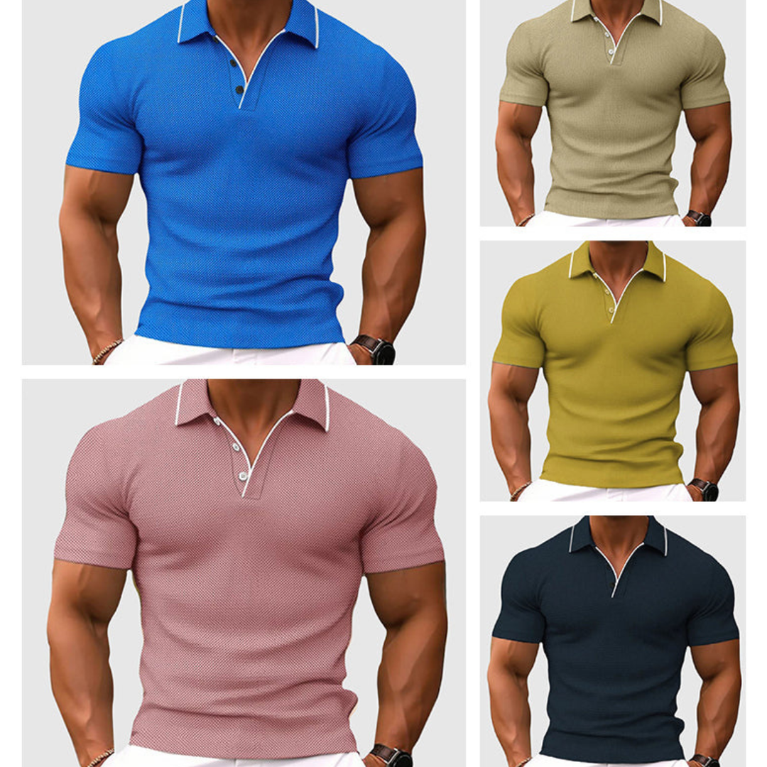 Polo Homme Coupe Ajustée Texturé Moderne