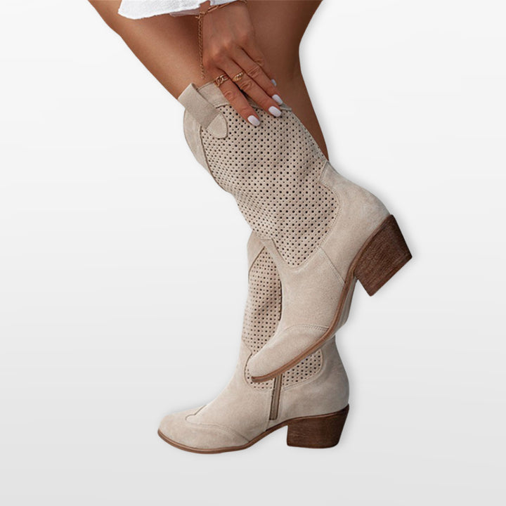 Bottes Western Femme Perforées