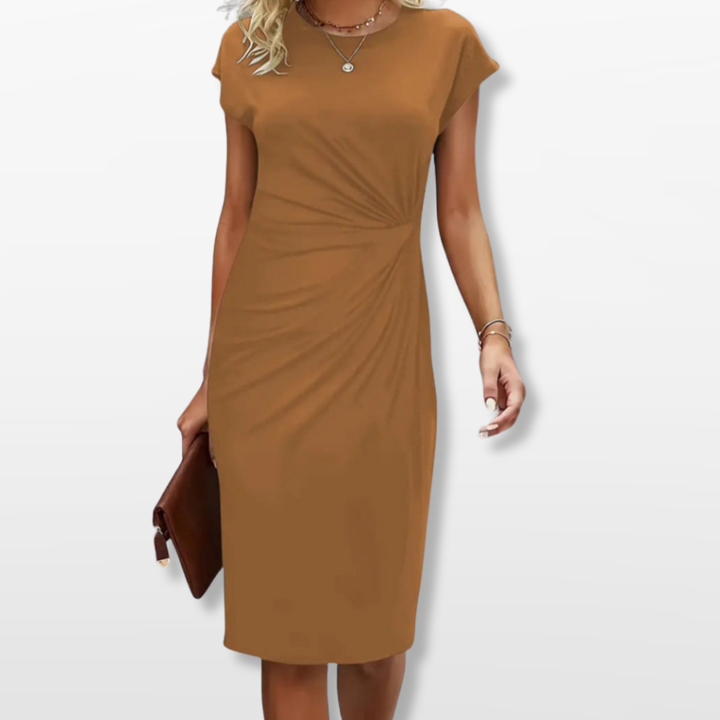 Robe Midi Moulante Froncée Femme