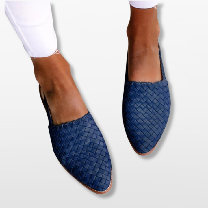 Mules Femme Élégantes Tressées à Bout Pointu
