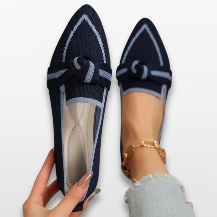 Mocassins Femme Orthopédiques à Nœud Bout Pointu