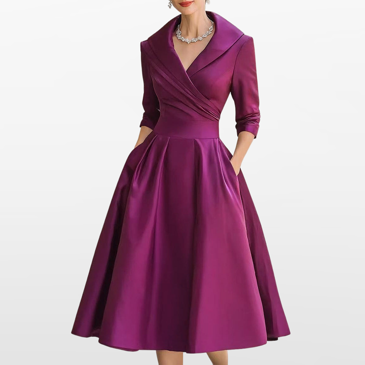 Robe Midi Femme Avec Taille Marquée