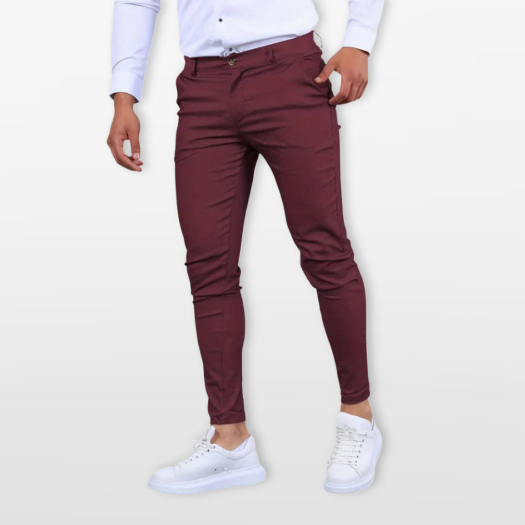 Pantalon Homme Slim Élégant Ajusté Moderne