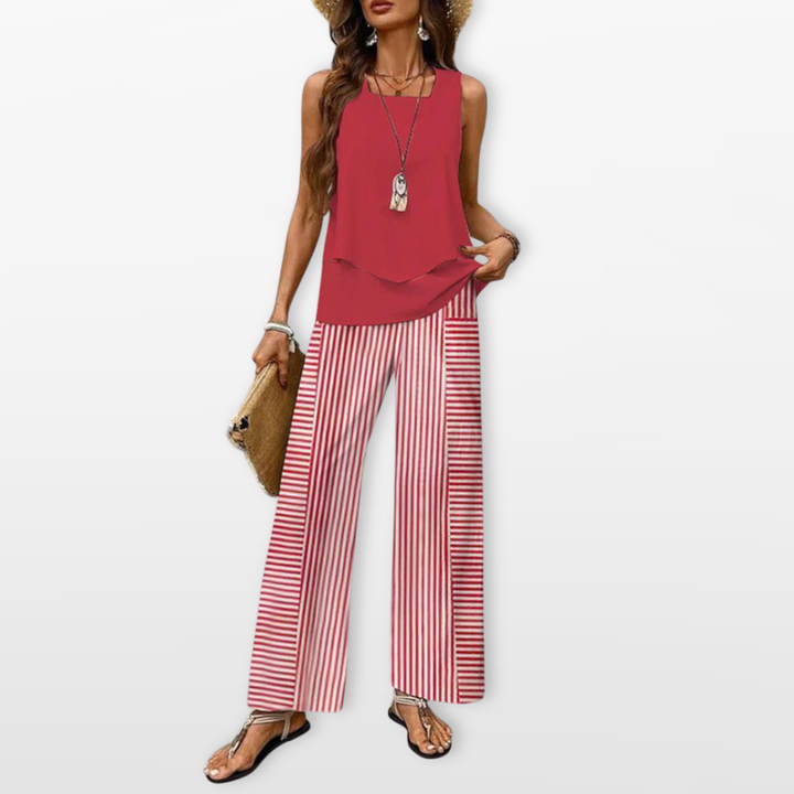 Ensemble Femme Pantalon Large Fluide