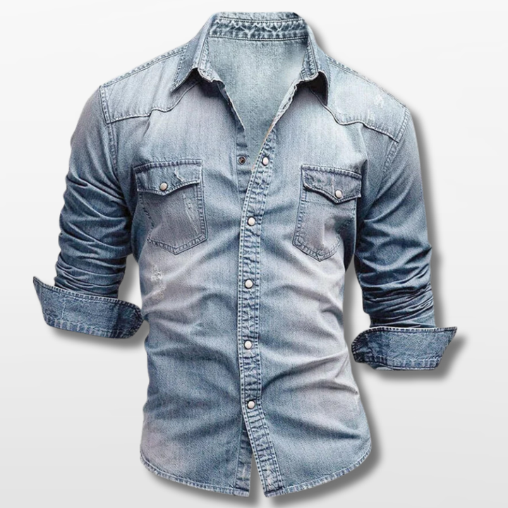 Chemise Homme en Denim Coupe Ajustée