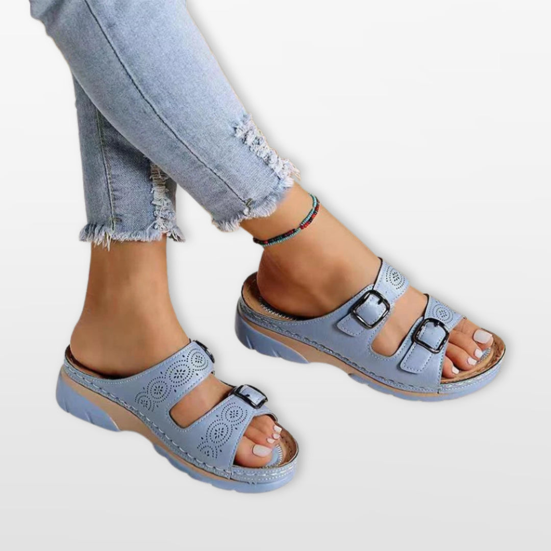 Sandales Plateforme À Boucles Confort Femme