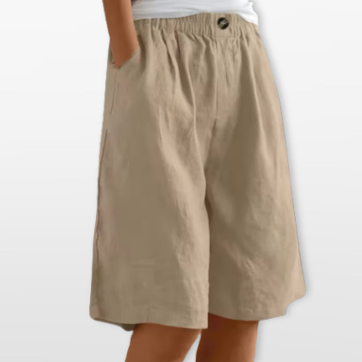 Short Ample Taille Élastique Femme