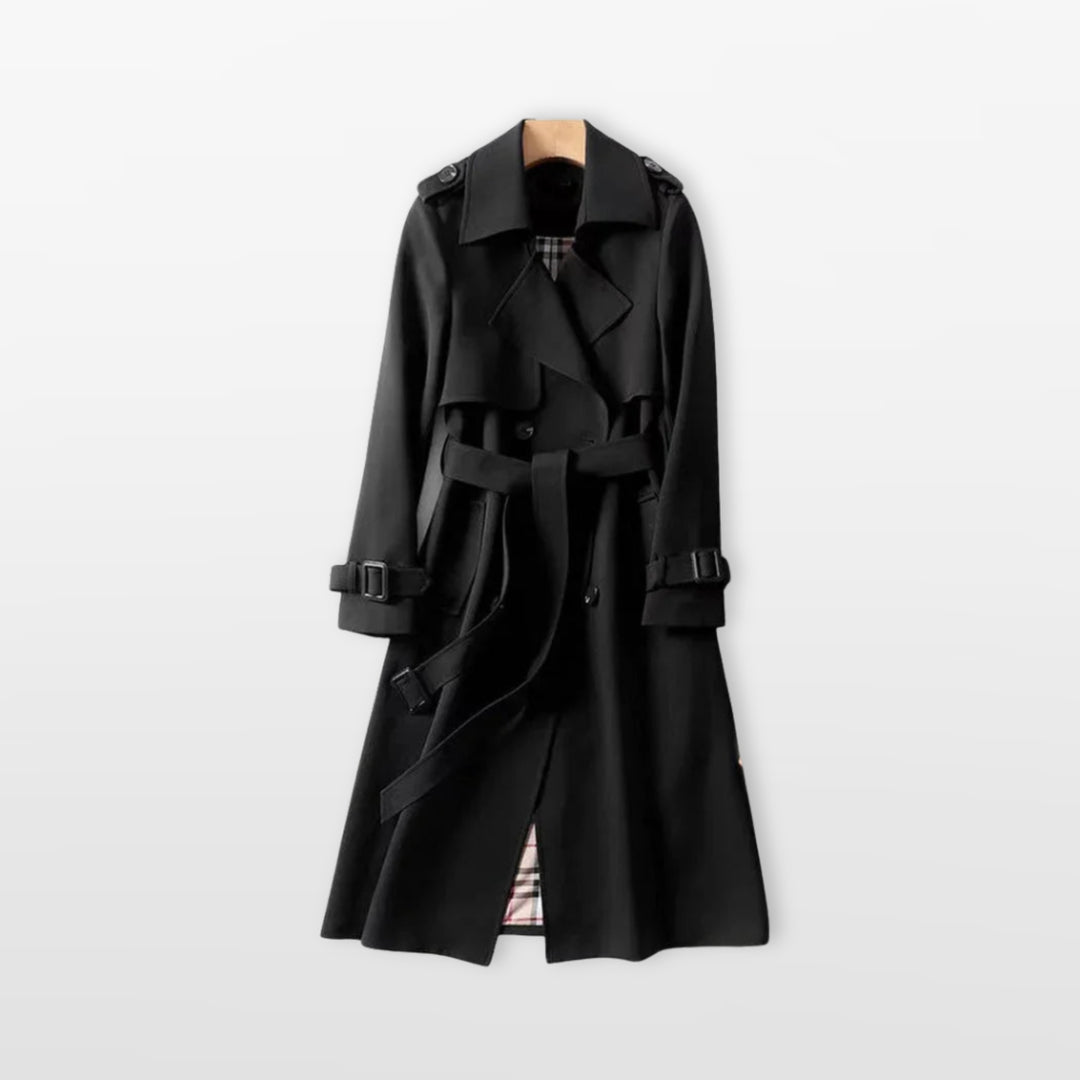 Trench Long Ceinturé Coupe Élégante Femme
