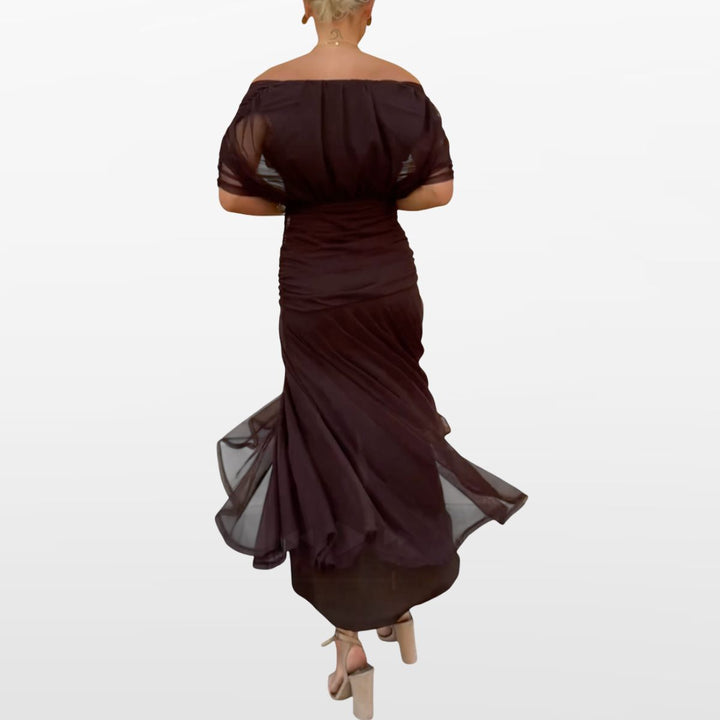 Robe Fleurie Épaules Dénudées Femme