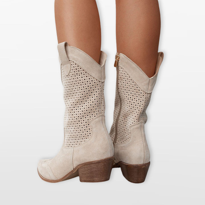 Bottes Western Femme Perforées