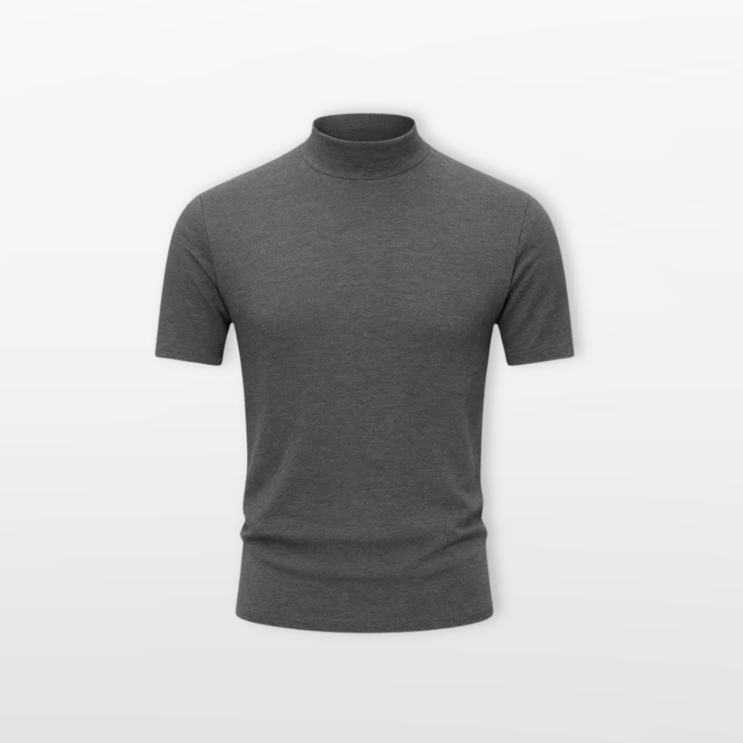 T Shirt Homme Col Montant Ajusté