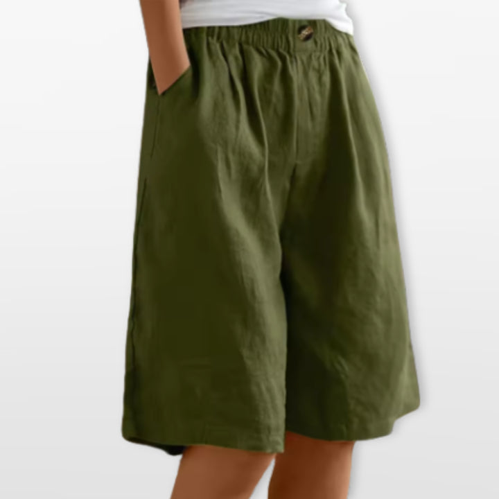 Short Ample Taille Élastique Femme