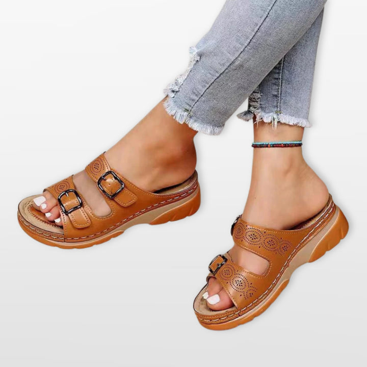 Sandales Plateforme À Boucles Confort Femme