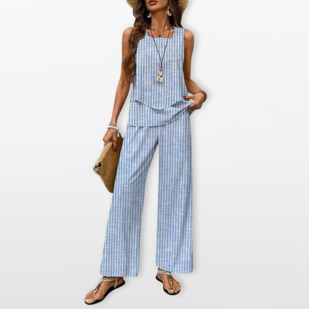 Ensemble Femme Pantalon Large Fluide