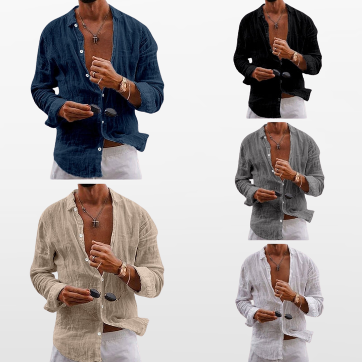 Chemise Homme en Lin Coupe Casual