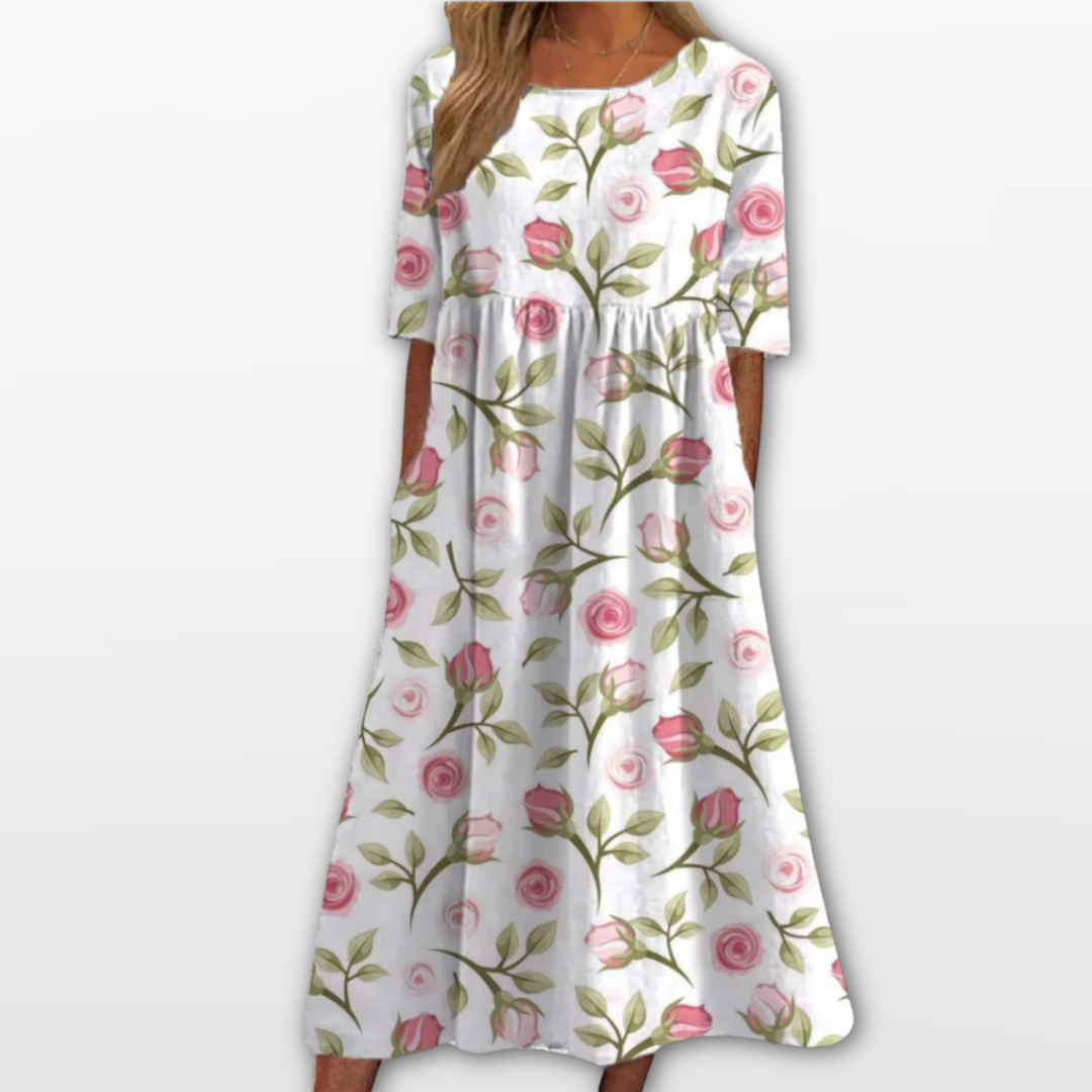 Robe Midi Femme Imprimé Floral