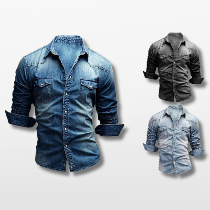 Chemise Homme en Denim Coupe Ajustée